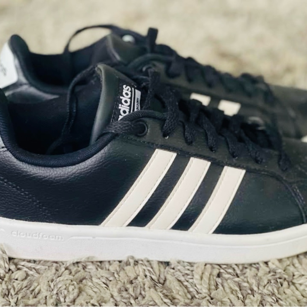 Adidas Cloudfoam Black and White Shoes